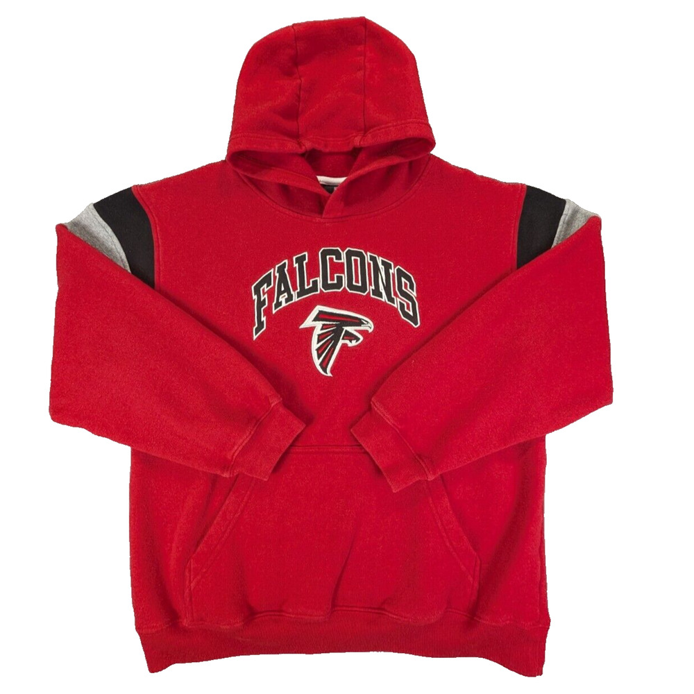 Atlanta Falcons Hoodie Large Youth Pullover Red NFL Team Apparel Fleece Football